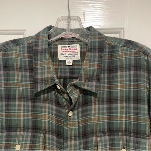 Mens Lucky Brand Flannel button down shirt